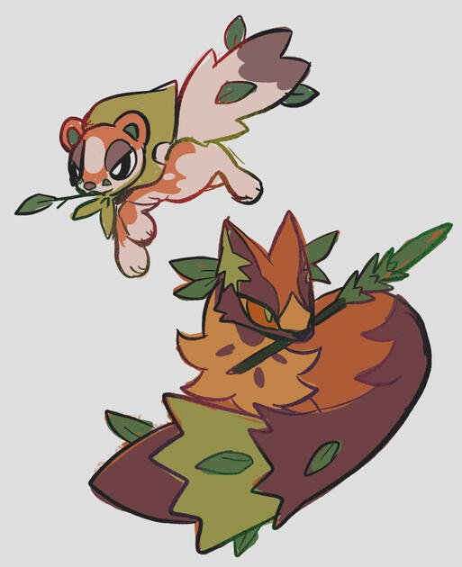 Grass. Inspired by pine martens and california long tail weasels