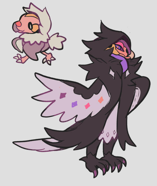 Fairy/Flying, a california condor inspired by alchemists/wizards
