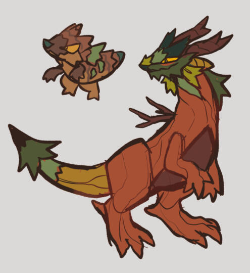 Grass/Dragon, based on Redwood trees