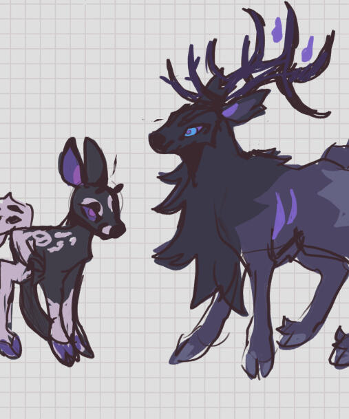 Ghost, based on white spotted deer and tule elk, spooky because of tule fog/foggy forests and coasts